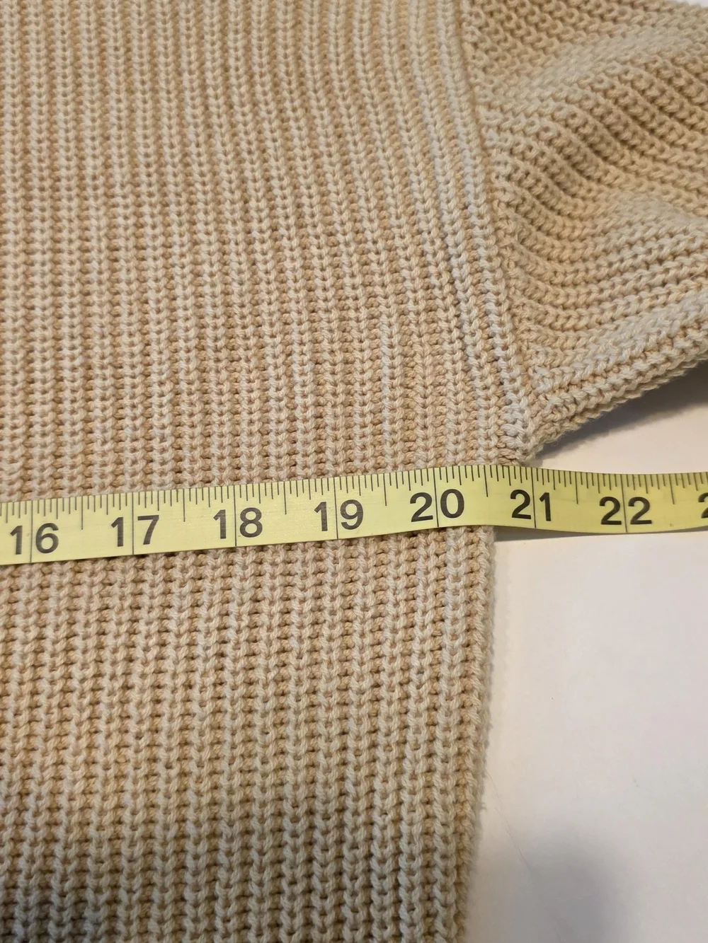 Madewell BP Womens Ribbed Crop Crewneck Sweater in Beige Cream Size Med Shaker - Picture 10 of 12